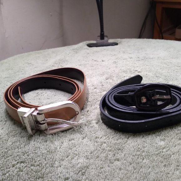 Anne Klien reversable belt with second black slim belt - Picture 4 of 4